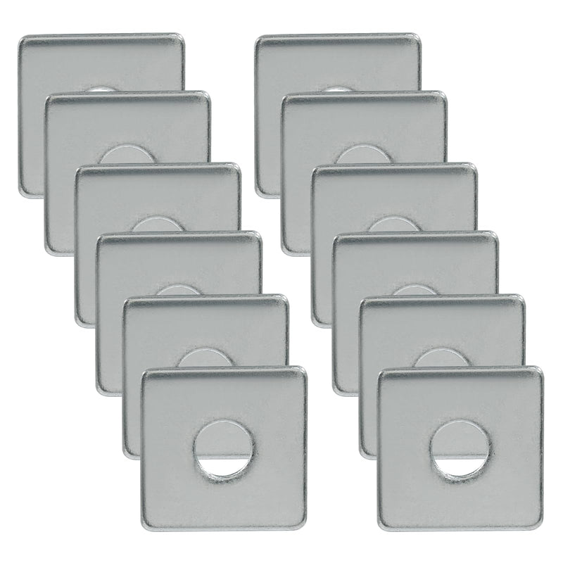 10pcs M6 Square Bearing Plate Washer, 304 Stainless Steel Flat Pad Spacer Gasket Hardware Fastener, Heavy Duty Square Washers Plate, 0.26"(ID) x0.79"x0.79"x0.06" M6-0.26"(ID)x0.79"x0.79"x0.06"