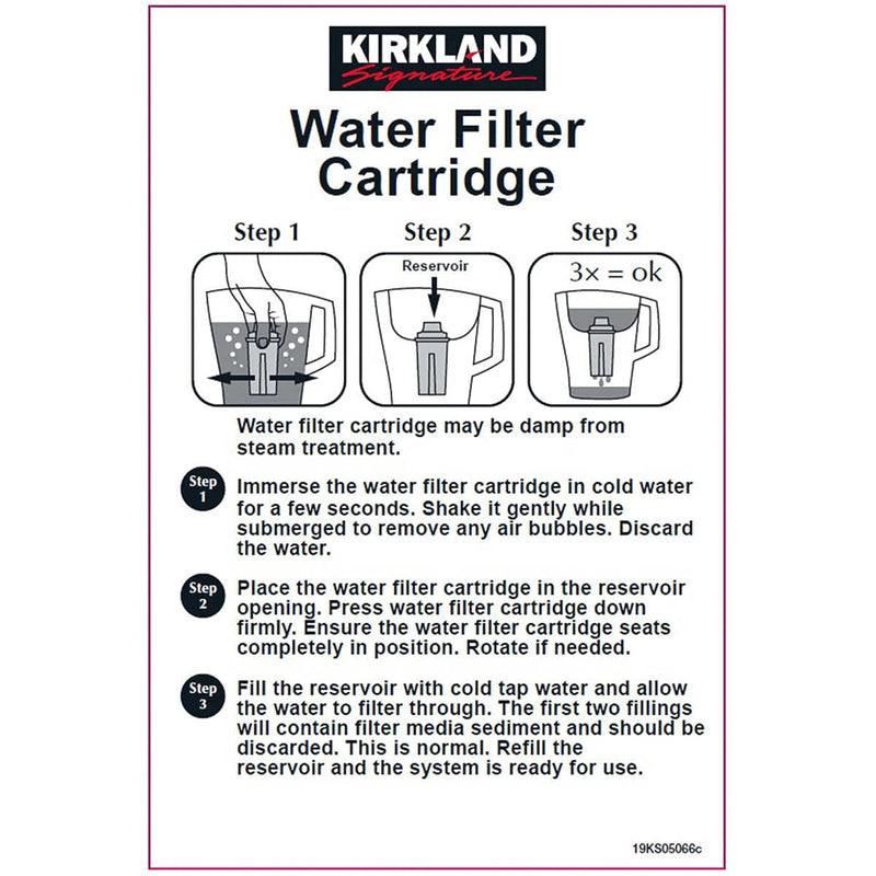 Kirkland Signature Water Filter Cartridges for Brita Pitchers, 10 Refills
