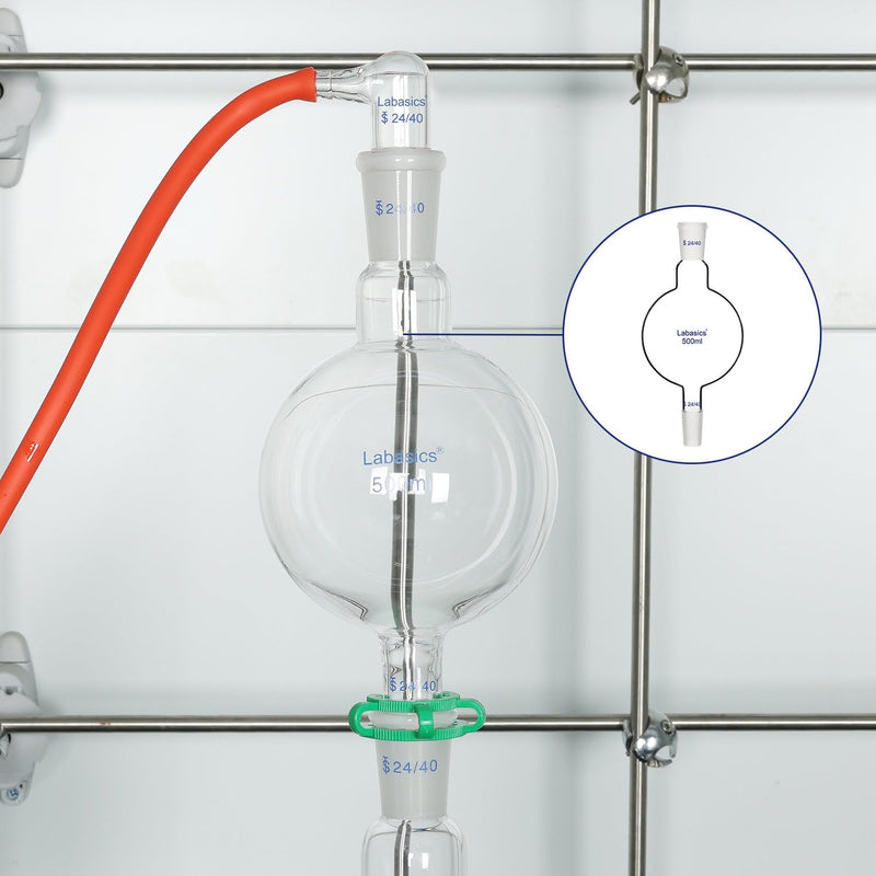 Labasics 250ml Glass Chromatography Reservoir, Borosilicate Glass for Chromatography Experiments 250 ml