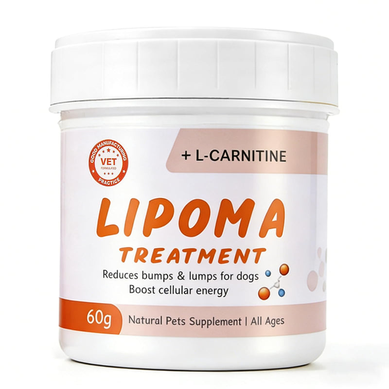 Lipoma Treatment for Dogs, L-Carnitine Reduces Fatty Lumps and Bumps, Vet-Formulated Natural Pet Supplement Boost Energy & Vitality, Immune and Blood Support, Promotes Overall Wellness, 60g