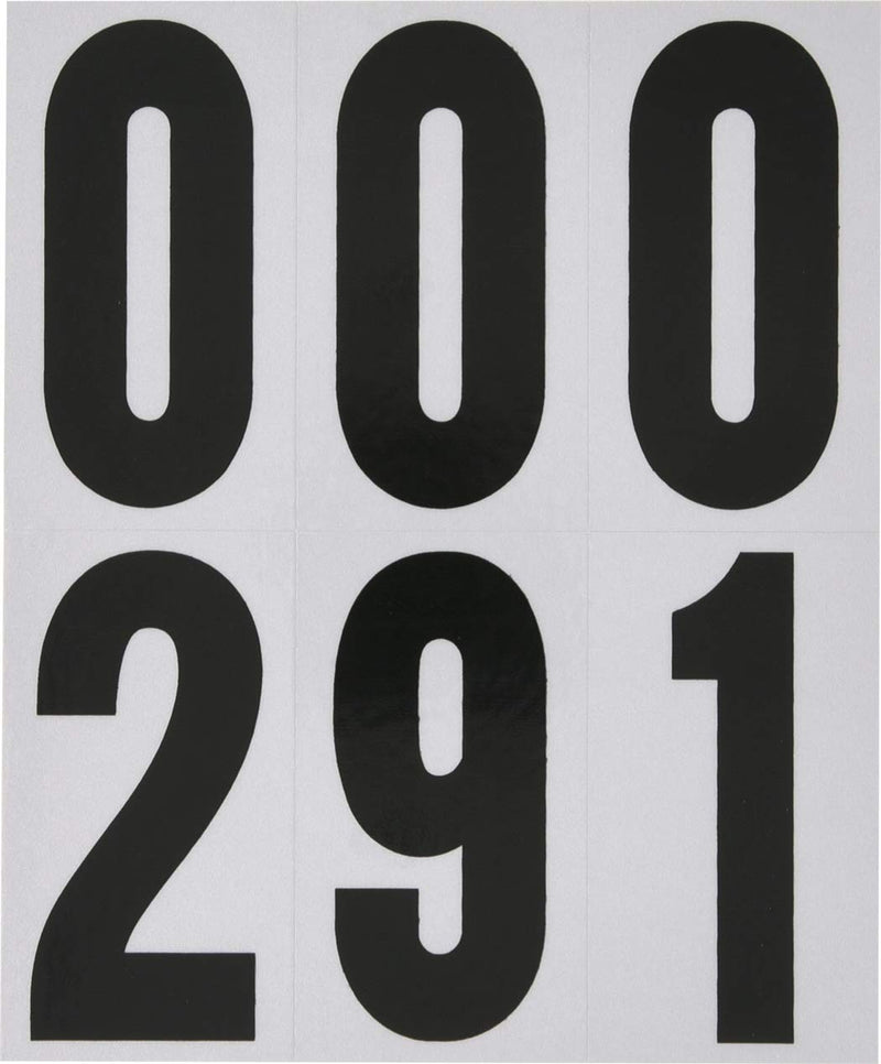 Hillman 843445 Reflective Adhesive Mailbox Number Pack, 3", Black and White