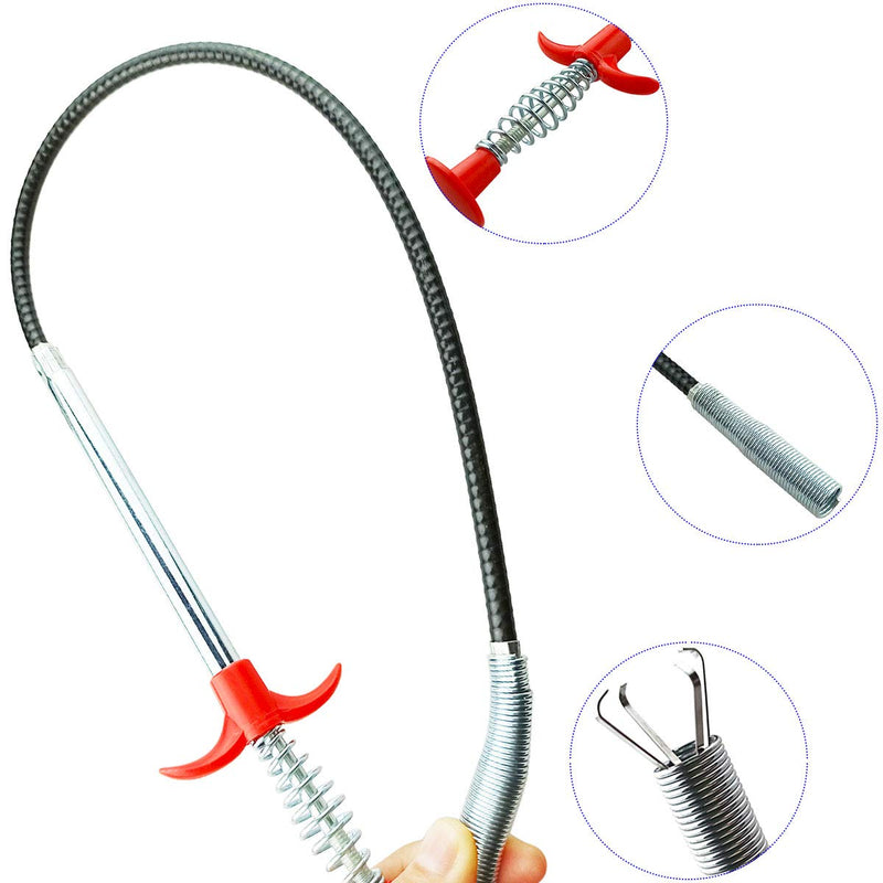 Plumbing Grabber Sink Grabber Flexible Claw Pickup Tool for Litter Pick, Drains, Home Sink, Toilet & Clean Dryer Vents (24inch) 24inch