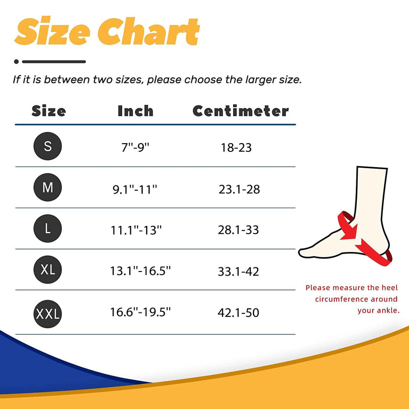 JIUFENTIAN Copper Ankle Brace Adjustable Compression Sleeve (Pair)-Ankle Support Heel Brace for Achilles Tendonitis, Plantar Fasciitis-Eases Swelling and Sprained Ankle(Large) Large Copperblack