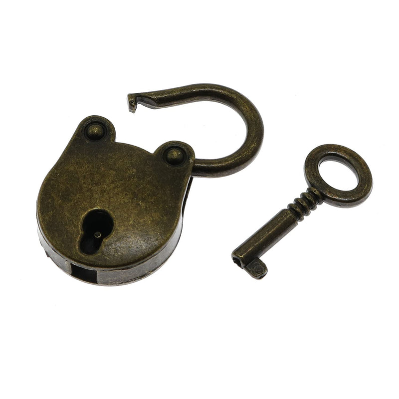 Antique Embossing Decorative Brass Hasp Clasp Latch Lock with Screws for Jewelry Box Ordinary Box Wooden Case Furniture Decoration (Bronze) Bronze