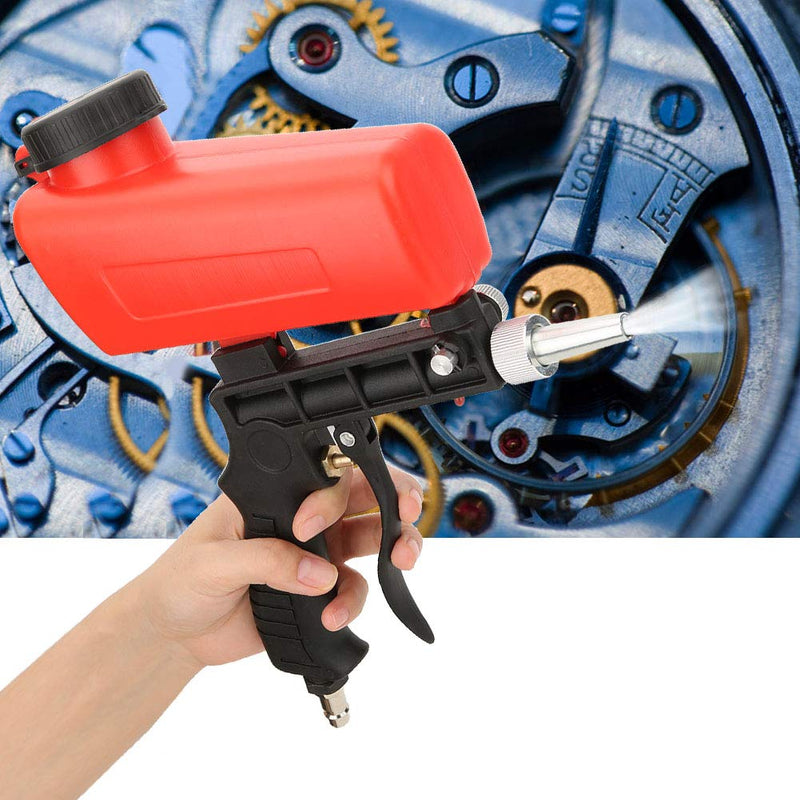 Mini Air Sand Blaster Portable Sandblaster Handheld Gun, Gravity Feed with 1/4in Air Inlet