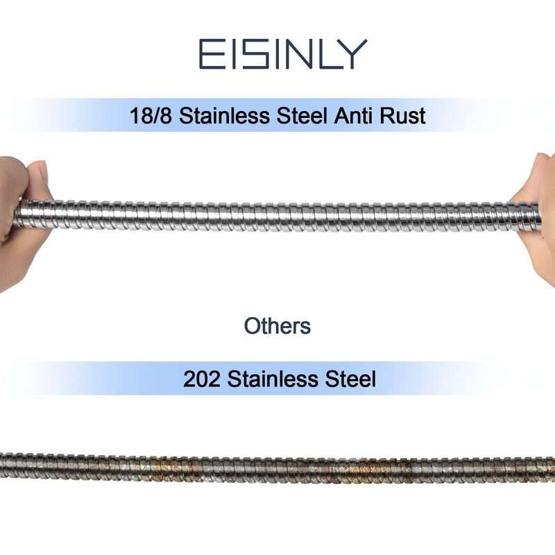 Shower Hose, 79 Inches Extra Long Stainless Steel Handheld Shower Head Hose with Brass Insert and Nut, Flexible, Chrome