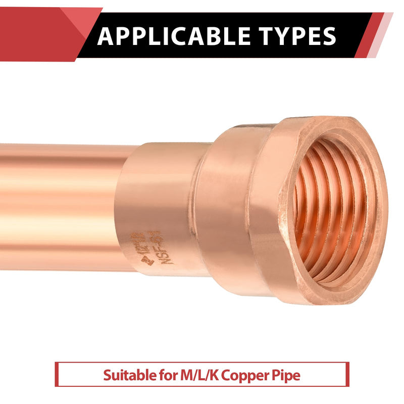 10Pcs EFIELD 1/2"FTG x 1/2"Copper Female Street Adapter(COPPER041-10) 1/2" FTG x Female Street Adapter