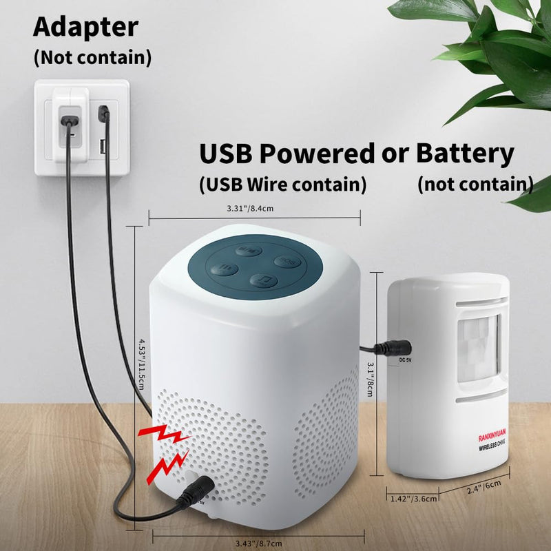 Barking Dog Motion Sensor-Pir Human Body Dog Barking Alarm Realistic Wireless Loud 1000Ft Door Chimes Home Security 1 Receiver 1 Motion Dectector Driveway Alarm Kit… 1Detectors+1Receiver