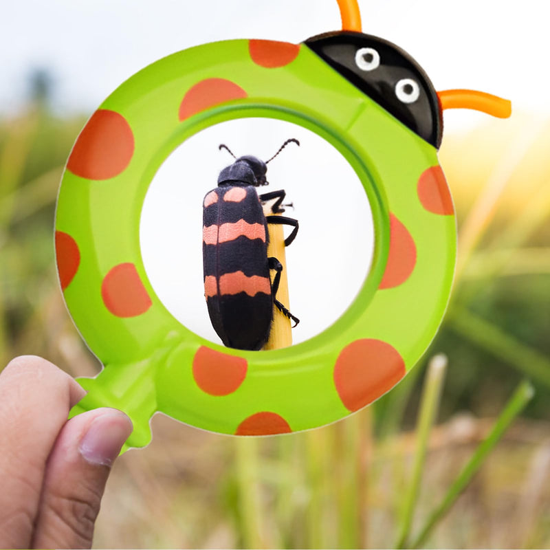 9 Pcs Insect-Shaped Handheld Magnifying Glasses - Butterfly/Bee/Ladybug Bug Magnifiers for Teens, Outdoor Exploration Tools for Adolescents, Ideal Educational Learning Gifts