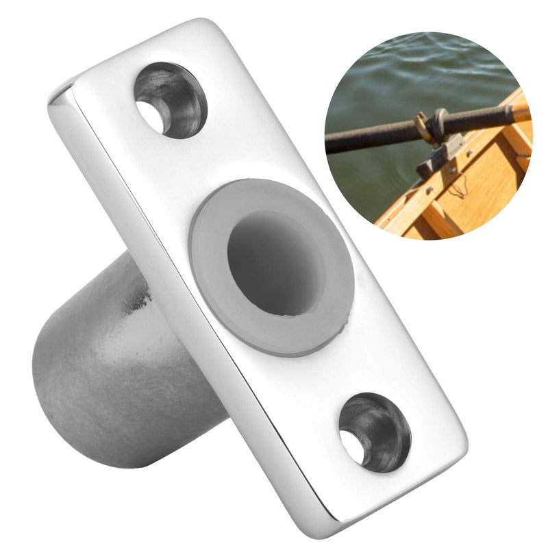 Qiilu Top Mount Rowlock Socket, 316 Stainless Steel 1/2 Inches Shank Top Mount Rowlock/Oarlock Socket for Marine Yacht