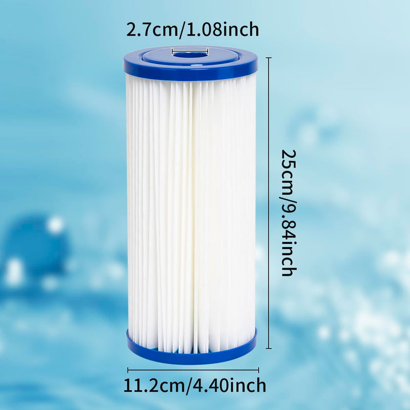 WuYan 10" x 4.5" Whole House Sediment Pleated Water Filter Replacement for Culligan R50-BBSA,R50-BB, W50PEHD, GXWH40L,GXWH35F,2Pack