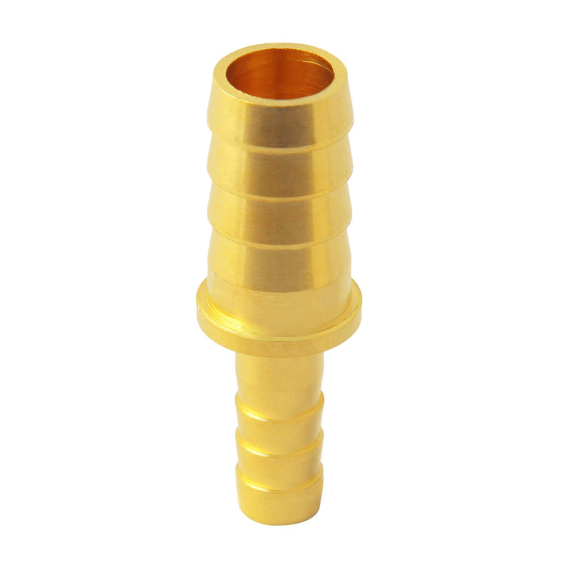 Brass Hose Barb Reducer, 3/8" to 1/4" Hose ID, Reducing Barbed Hose Splicer Mender Coupler Warter Fuel Air (Pack of 2) 3/8-1/4