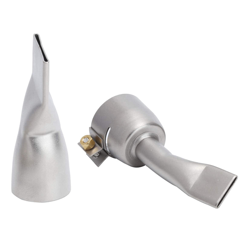 2Pcs Welding Gun Flat Nozzle, 20mm Small+40mm Large Tip for Welder Tool Stainless Steel Hot Air Heat Gun