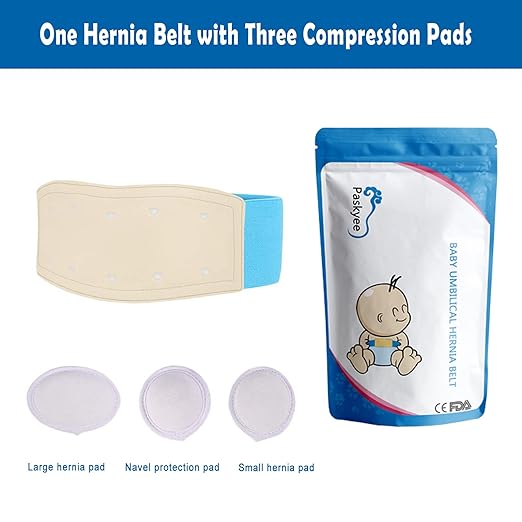 Paskyee Umbilical Hernia Belt Baby Belly Button Band Infant Belly Wrap Hernia Truss Support Adjustable Navel Belly Band Newborn Umbilical Cord (Blue) - NewNest Australia