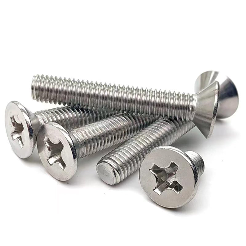 M2-0.4 x 25mm Flat Countersunk Head Machine Screws, Phillips Drive, Cross Screw，304 Stainless Steel,A2-70,GB819,Full Thread,Fasteners Bolts 100 PCS M2-0.4 x 25mm（100 Pcs）