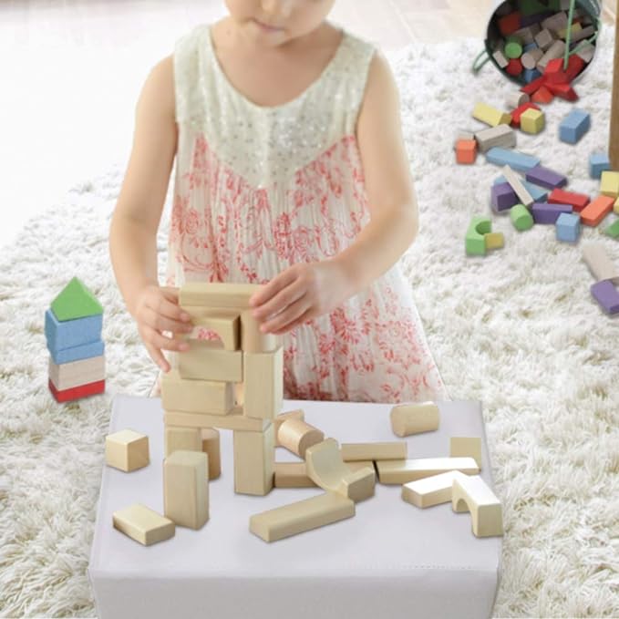 Kid's Play Space, Kid's Blocks, Rectangle, White, 1 Piece (B339-S6) - NewNest Australia