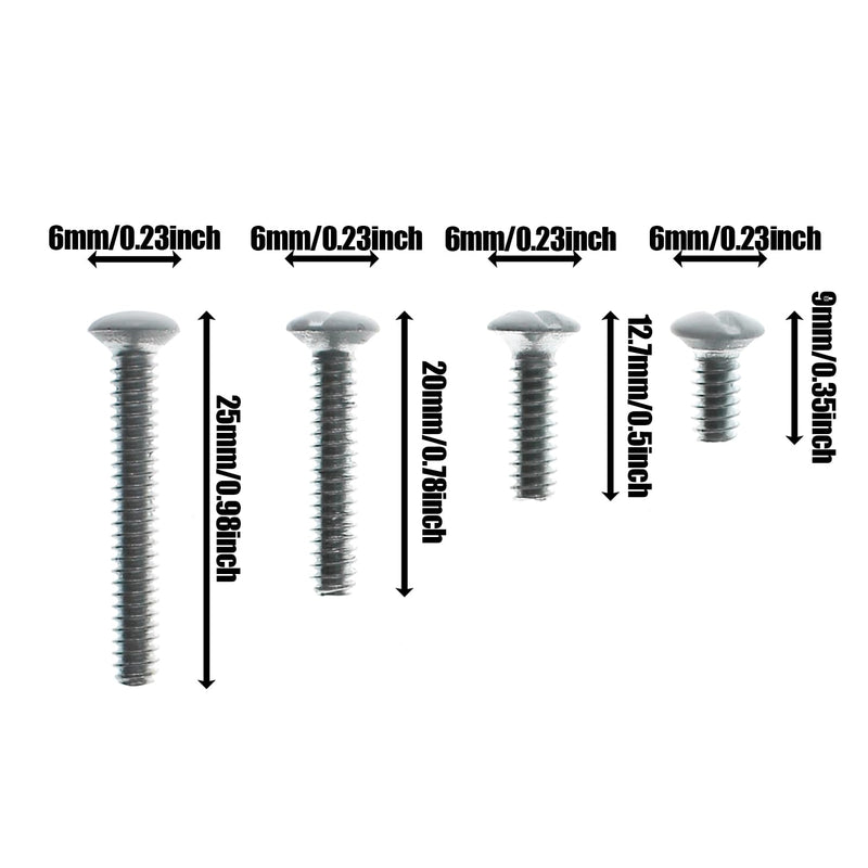 Maxmoral 150PCS 6-32 Thread American Switch and Socket Panel White Painted Screw Wall Plate Screw Long Electrical Outlet Screw Power Outlet Carbon Steel Screw for Replacement of Lost or Painted Screw