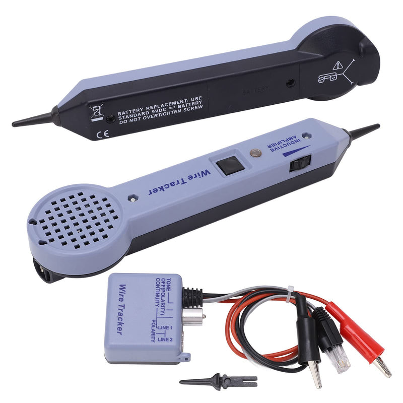 Tone and Probe Kit Network Cable Tracing Tester Kit, Audio Adjustable Wire Tracer and Circuit Tester Professional Tone Tracing Kit Induction Amplifier Cable Toner Detector