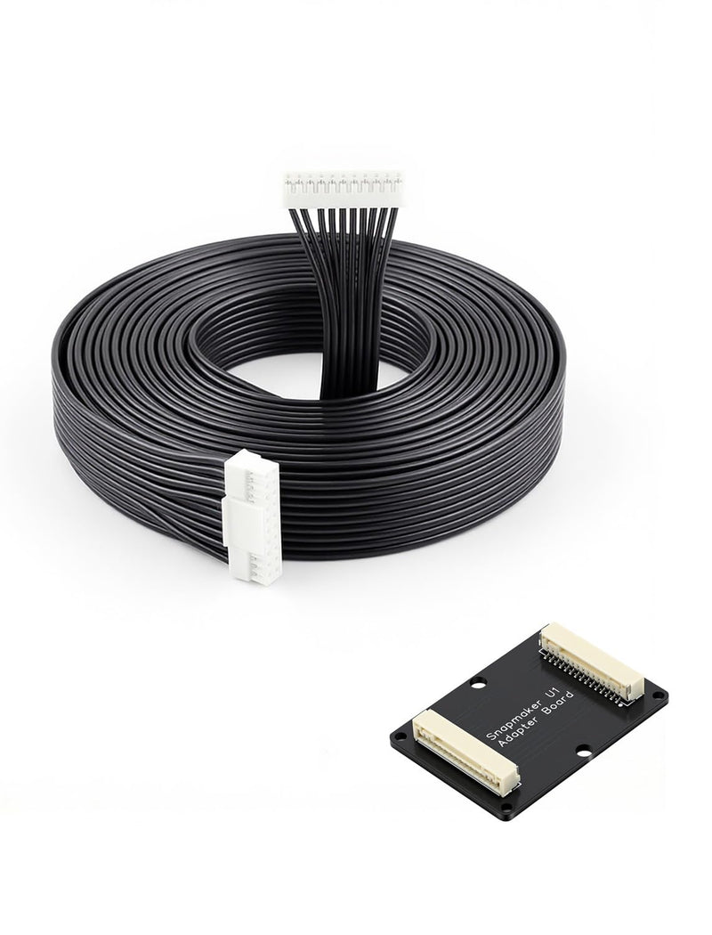 Automatic Feeding Line Extension Cable Compatible with Snapmaker U1 3D Printer, 39.37in GH1.25-15P Cable with Adapter Board, 26AWG 1.25mm JST GH Series 15P Connector with Wire