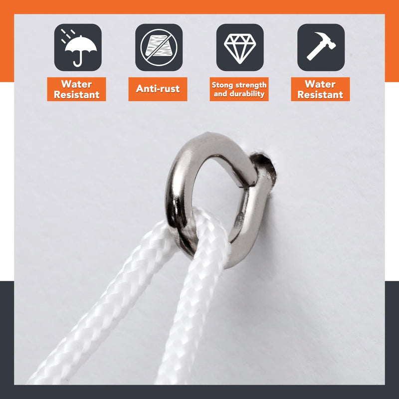 250 Pcs Eye Screws 0.75"-1.75" Eye Hook Screws Silver Nickel Plated Screw Hooks for Hanging 9 Size Self Tapping Screws Eyelet Screws for Christmas Ornaments Decoration