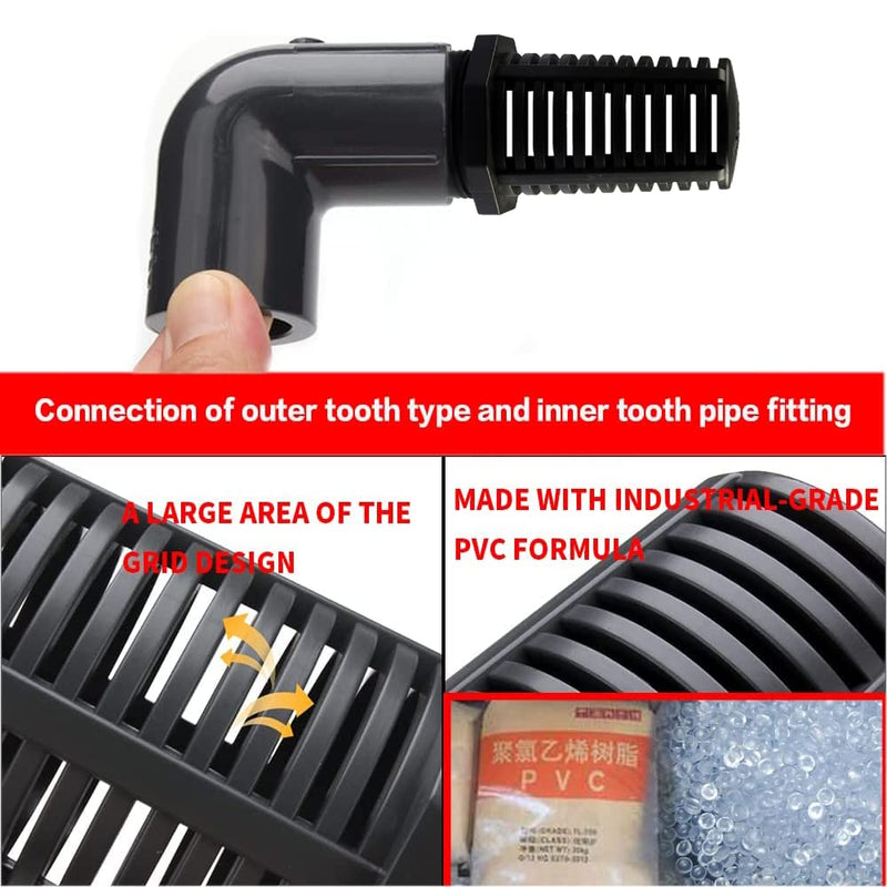 1 Inch Threaded Suction/Overflow Strainer, Screen Strainer 1 Inch (2 Pieces) 1"