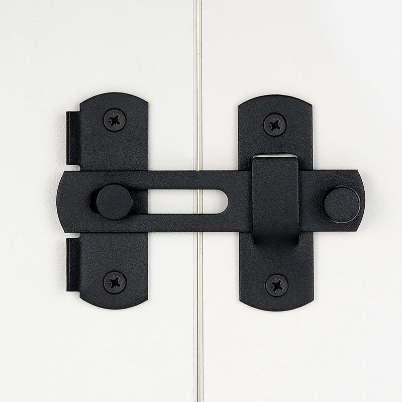 3 Packs Flip Latch Gate Latches,3.93” x 2.75” Matte Black Safety Door Lock for Barn Wood Fence Sliding French Doors, Gate Hardware,Sliding Door Antique Lock Wine Cabinet Closet Door Latches Matte Black_V54 3