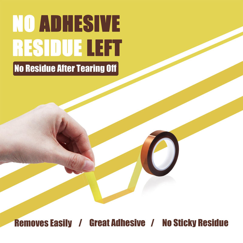 12 Rolls 10mm x16m(52FT) Heat Tape High Temperature Heat Resistant Tape Heat Transfer Tape for Heat Sublimation Press Vinyl,No Residue