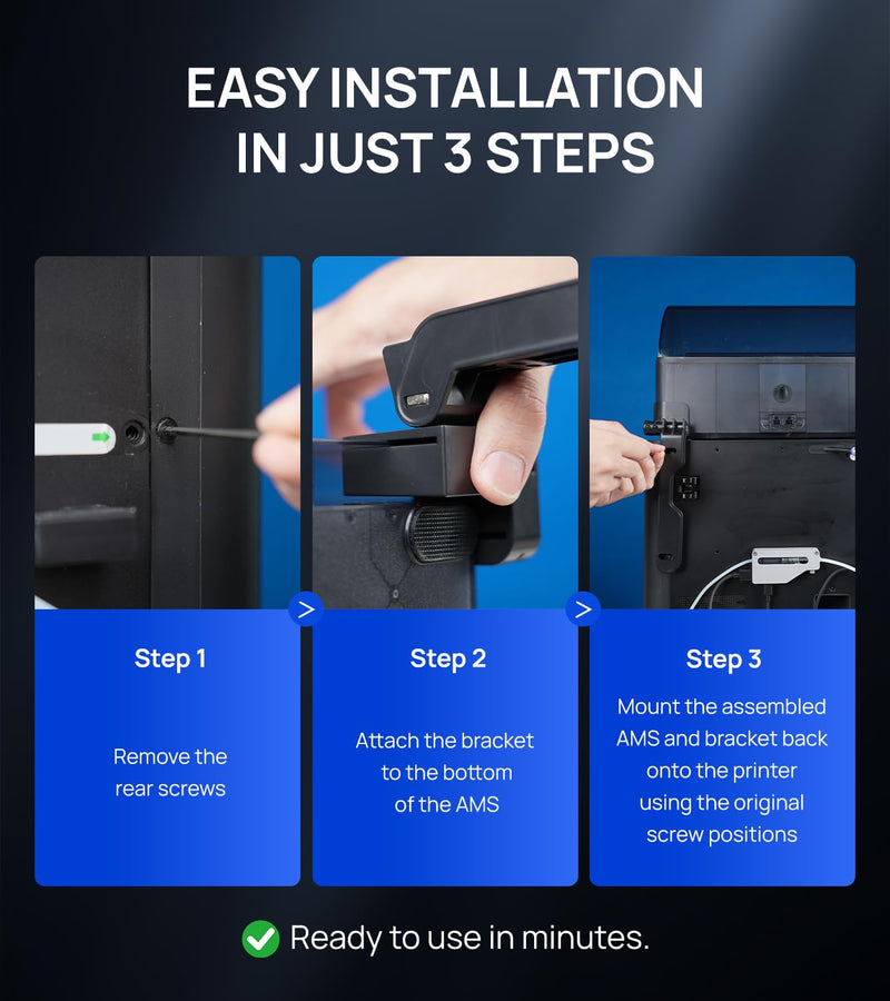 JAYO AMS Stand for Bambu Lab AMS, AMS Support Bracket for Easier Maintenance & Workspace Organization, Compatible with X1 & P1 Series