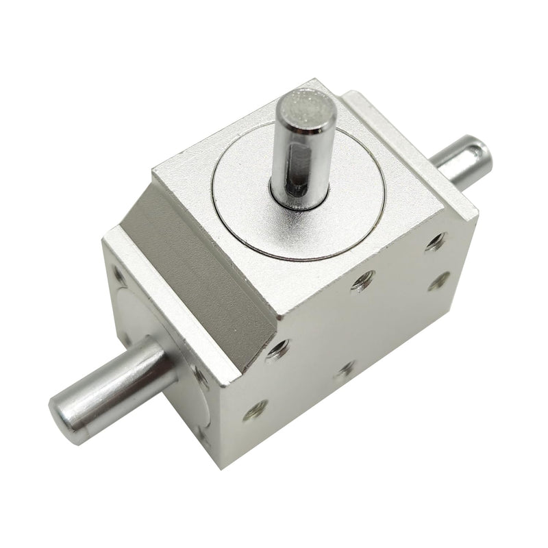 1:1 Right Angle Tapered Bevel Gearbox Mini 1 Module 20 Teeth 90° Angle Drive Steering Gear Device Simple Mechanical DIY Module with 8mm Shaft 1 long output shaft