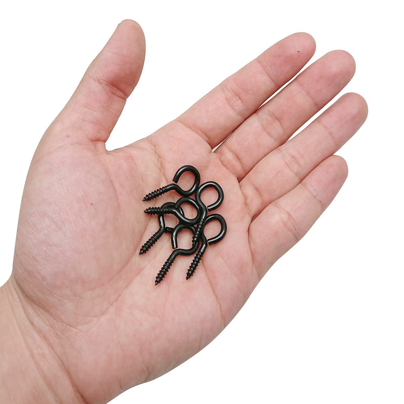 Axe Sickle Black 1 Inch Metal Screw Eye Pins Hooks Mini for DIY Jewelry Making, Arts & Crafts Project, 100 Pcs