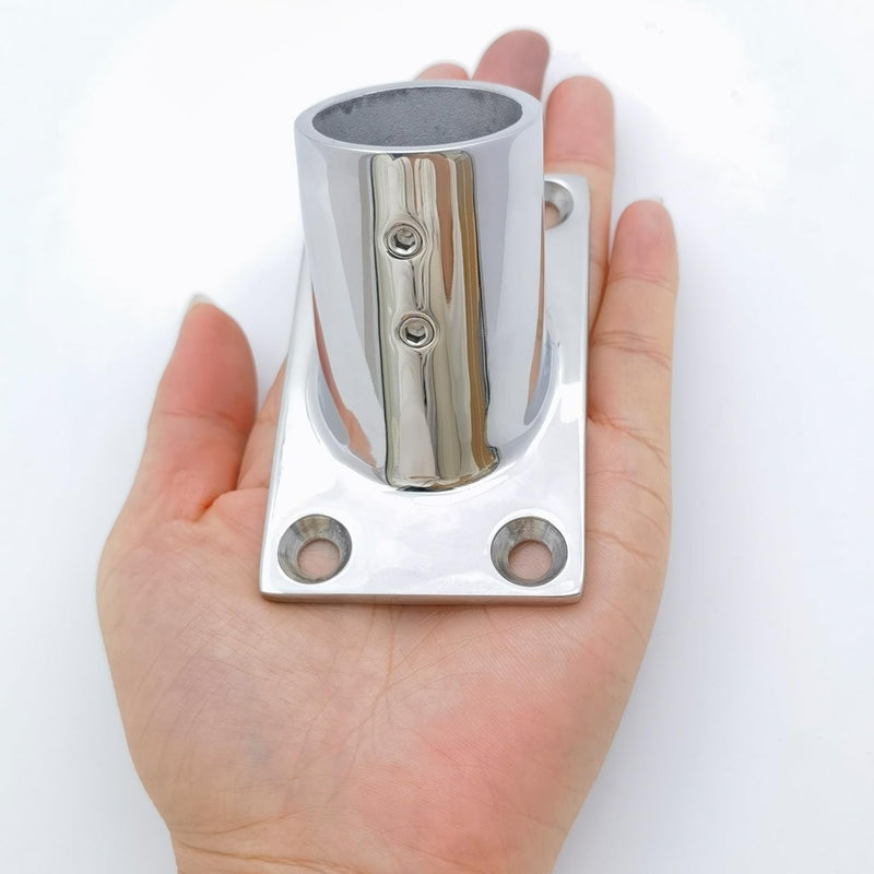 Boat Hand Rail Fitting-60/90 Degree 32MM Rectangular Base-Marine 316 Stainless Steel usd by Boats/Awning with Screws 60° FOR 1-1/4in Tube