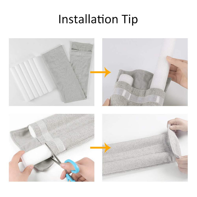 VISEMAN 36 Inch Under Door Stopper-Door Noise Blocker, Double Sided Door Stopper, Machine-Washable Nylon-cotton Beige