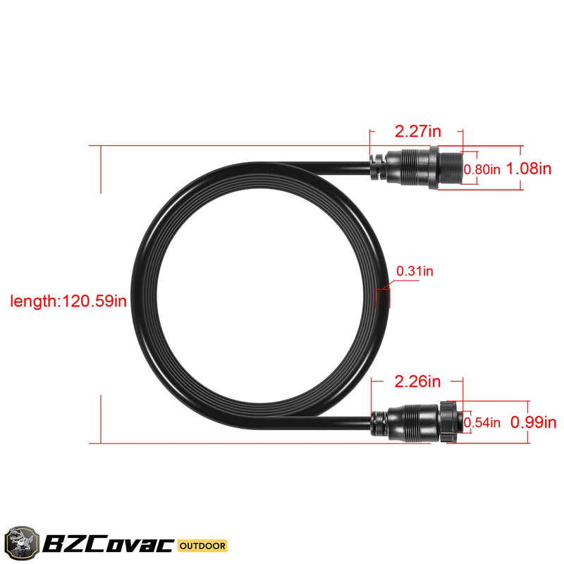 720106-1 EC M3 14W10 10' Transducer Extension Cable for Humminbird, Compatible with APEX, SOLIX, Onix, MEGA 360, and Built-in MEGA Imaging 10'