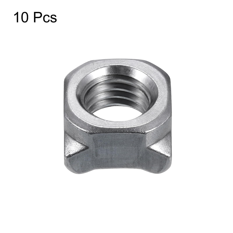 uxcell Weld Nuts, M12-1.5 Square UNC Carbon Steel Machine Screw Gray 10Pcs M12-1.5mm
