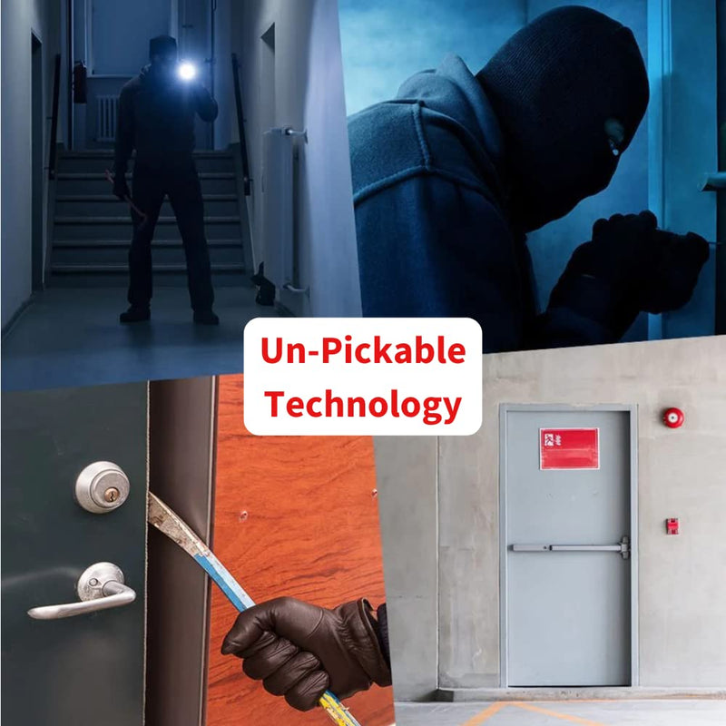 FlipLok High Security Door Lock - 10X Stronger Than a Deadbolt, Keypad Lock, Bronze, Keyless