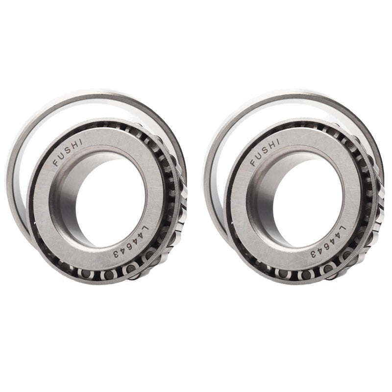 2 Set Fits for 1'' Axles Trailer Wheel Hub Bearings Kit, L44643/L44610,1.000" ID, 1.980" OD, 0.580" Width，12192TB Seal OD 1.980'',Dust Cover and Cotter Pin.