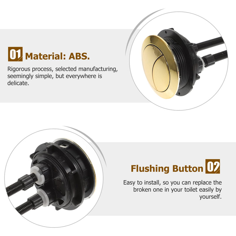 Angoily Dual Flush Valve Replacement Kit for 2-Piece Toilets, Universal Toilet Repair Kit with Push Button, Fill Valve, Gasket & Bolts,Compatible with Glacier Bay Household Accessory Replacemen
