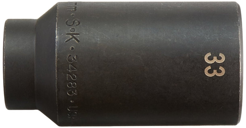 SK Tools USA 1/2" Drive, 33MM, 6 Point, Deep Impact Socket | 34283
