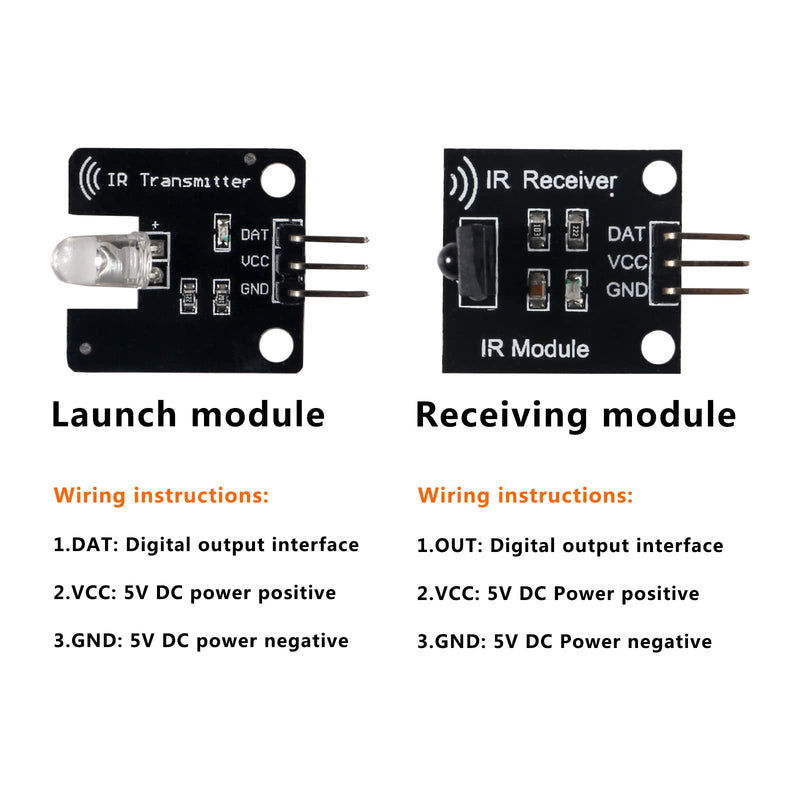 6Set IR Infrared Transmitter Module Ir Digital 38khz Infrared Receiver Sensor Module for Electronic Building Block