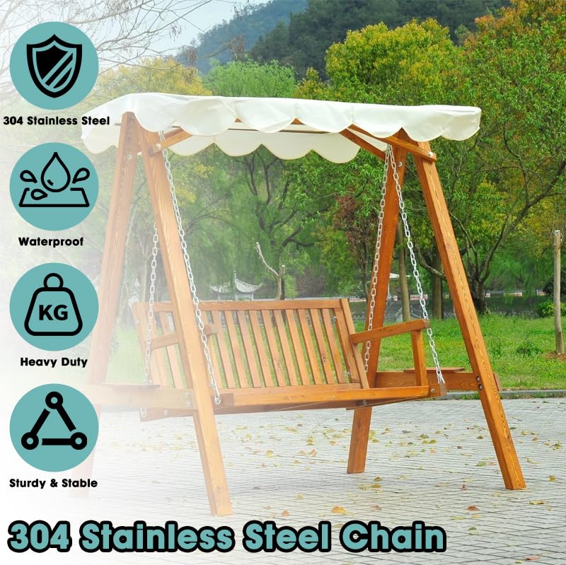 9.8 Feet SUS304 Stainless Steel Chain, Hanging Chain Link Light Duty Chain, Heavy Duty Hanging Chain for Home Outdoor Camping, Thickness 0.08 inches