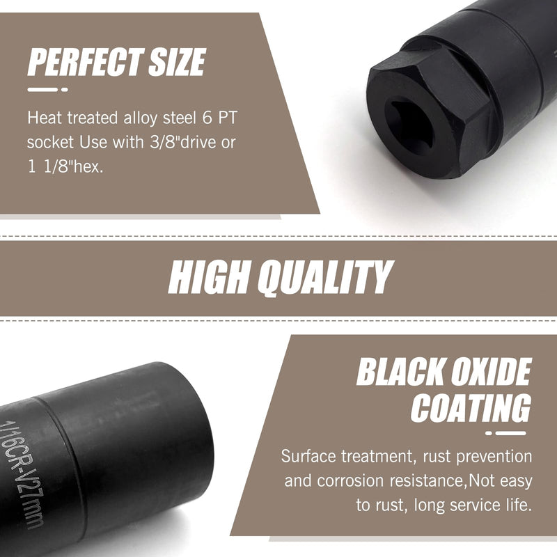 1 PC Automobile Oil Pressure Switch Socket, Oil Pressure Sensor Removal Accessories, Engine Oil Pressure Sensor Switch, Universal for Most Cars (Black) 1 PC Black
