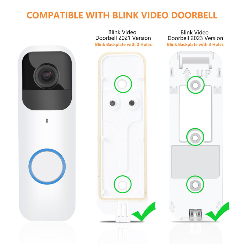 Power Cable with Adapter for Blink Video Doorbell (Replace Battery), Doorbell Transformer with 16.4ft/5m Weatherproof Cable, Charging Your Blink Video Doorbell -White… White