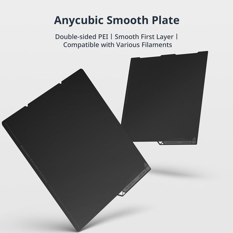 Anycubic PEI Build Plate for Anycubic Kobra S1/Kobra S1 Combo/Kobra X/Kobra X Combo/Kobra S1 ACE 2 Pro Combo/Kobra 4/Kobra 4 Combo, 250x250mm Double Sided Smooth Heated Bed,Spring Steel Sheet
