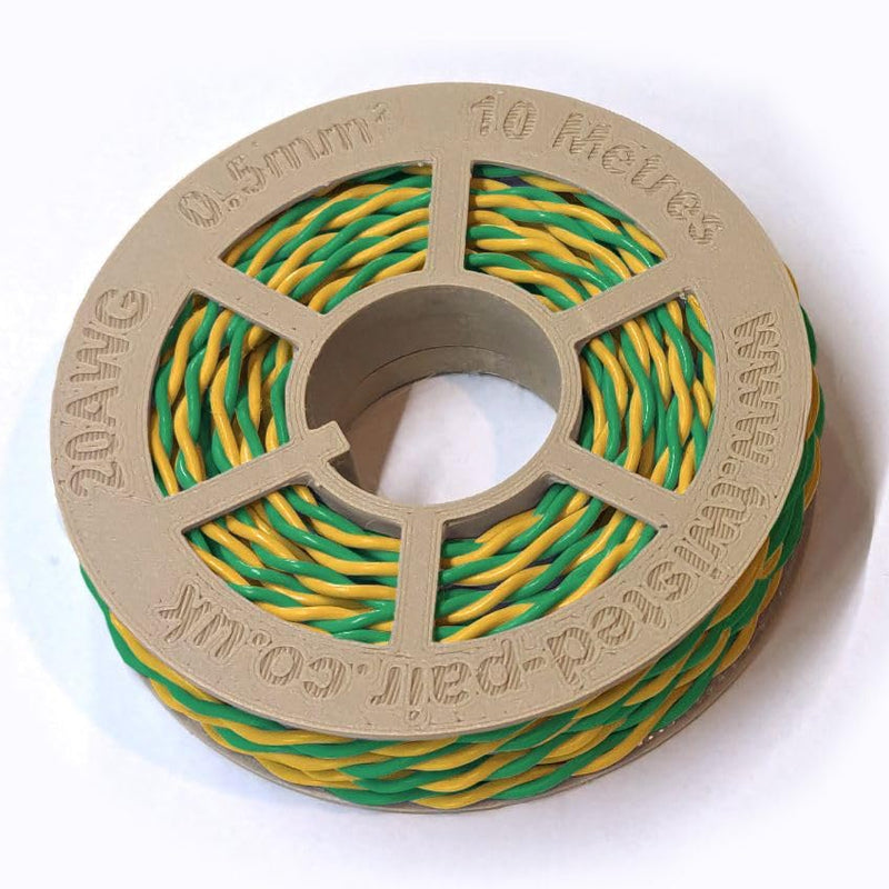 Green & Yellow Twisted Pair Wire 20 AWG / 0.5mm² 5 Meters CAN Bus Cable
