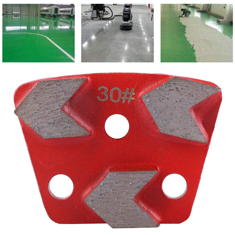 3PCS Trapezoid, Floor Grinder Trapezoid Grinding Concrete/Cement/Paint Floor Grinding Pad Disc #30 Grit Metal Scraper for Grinder Floor Concrete