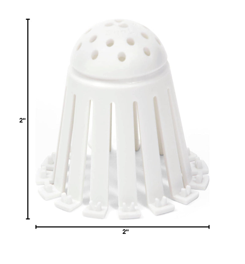 TubShroom Toss 21pk Disposable Bath Tub Drain Strainers - Hair Catcher Snare for Shower Bathtub to Prevent Clogged Drains, Traps Human and Pet Hair, One Year Supply (White) White
