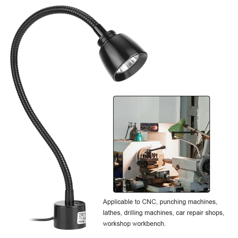 Metal LED Work Light 7W Flexible Gooseneck Magnetic Base | aluminum for cnc machine, 700 task lighting, neck shop tool, compatible with lathe drill pr