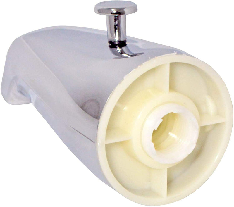 Tub Spout with Push and Pull Diverter, 3/4 inch to 1/2 inch IPS Face Bushing, 5-1/4 inch Length, Chrome Finish