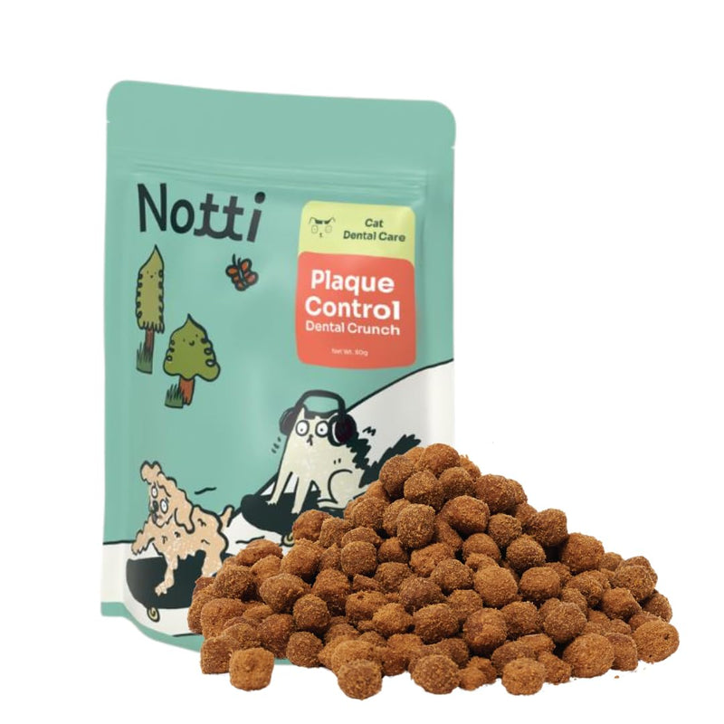 Notti Cat Dental Treats All Breed Cats - Probiotics - Supports Healthy Teeth, Gums, and Breath Odor in Cats - Freshen & Minimize Tartar - Chicken, Fish - Cellulose - Anti-Choke - Feline Adult Dental