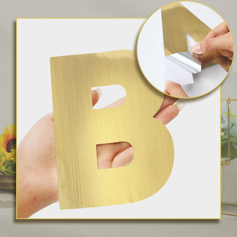 Seajan 184 Pcs 6 Inch Large Letter Stickers for Party Backdrop DIY Art and Craft Vinyl Self Adhesive Big Font Letters Number Stickers for Classroom Window Door Home Party Decor(Gold) Gold
